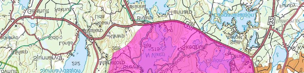 Teckenförklaring 0 1 2 4 Kilometer ± Riksintresse/område av betydelse Stoppområde för höga objekt