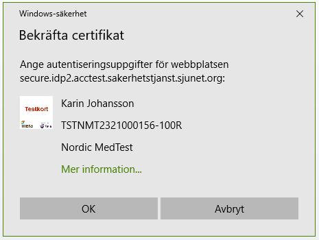 3. Logga in i Webcert 3.1.