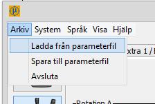 engcon Volvo 7.2 Klistra fast dekal för band- eller hjulstyrning Position Artikel 1 841164/841163 8 Parameterinställningar 8.1 På maskinen I maskindatorn ska följande inställningar göras.