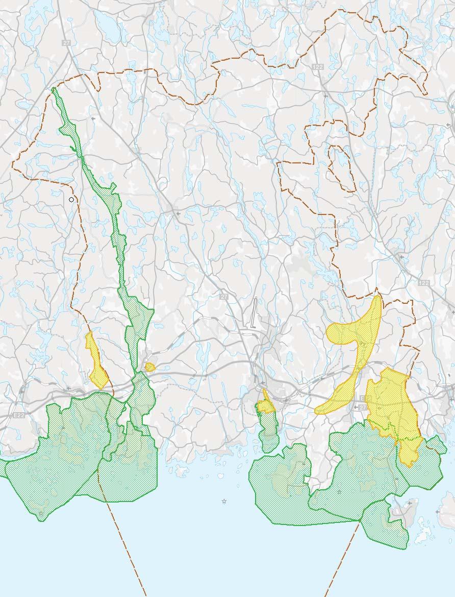 Riksintresse för Vattenförsörjning (3 kap 8 MB) Ett område som är riksintresse för vattenförsörjningen ligger delvis i Ronneby kommun och är Karlskrona vattenverk och infiltrationsanläggning