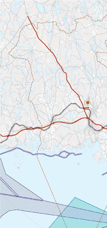 Riksintresse för Kommunikationer (3 kap 8 MB) Riksintressen för kommunikationer omfattar väg, järnväg, luftfart och sjöfart.