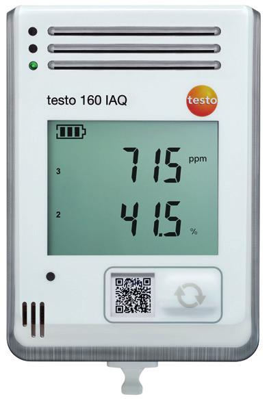 fuktsensorer, samt Lux- och UV-sensorer 160 IAQ 160 IAQ WiFi-datalogger för