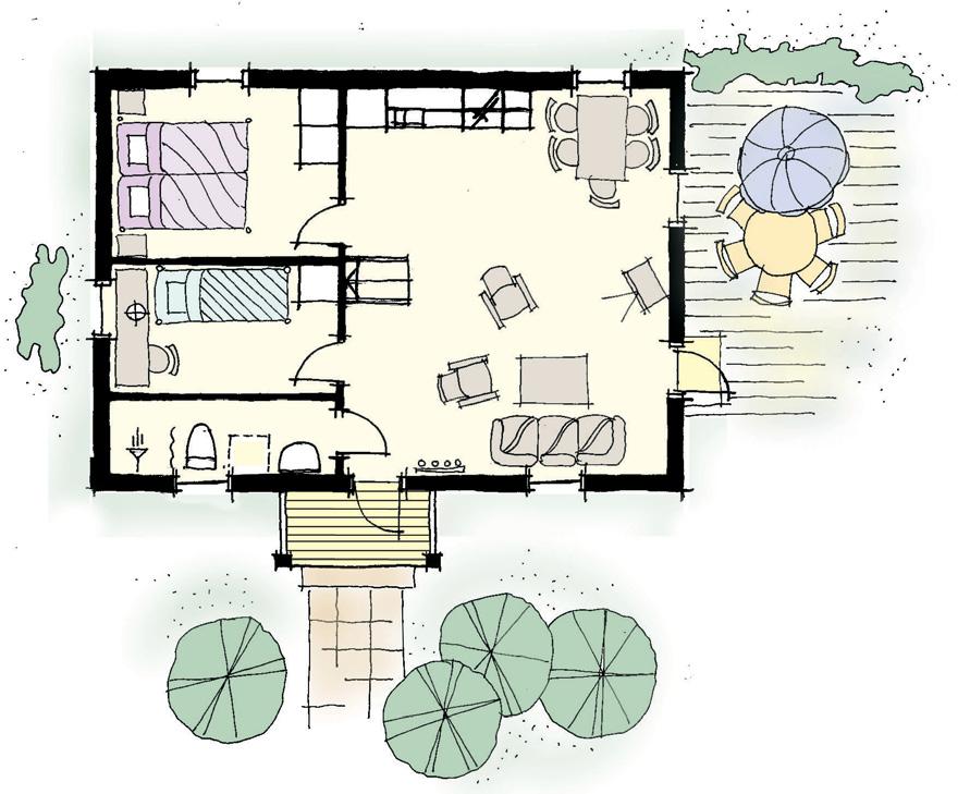 INV 6,0 INV 8,7 9,6 K Storstuga/ kök 30,4 TRADITION 61 Byggyta: 61,0 m 2 Boyta bottenplan: