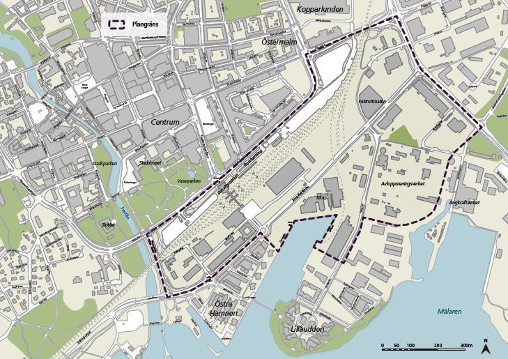 Tabell 2 Planerade byggrätter inom stationsområdet (källa: Lokalisering av parkeringshus - 3B området i Västerås 2015).