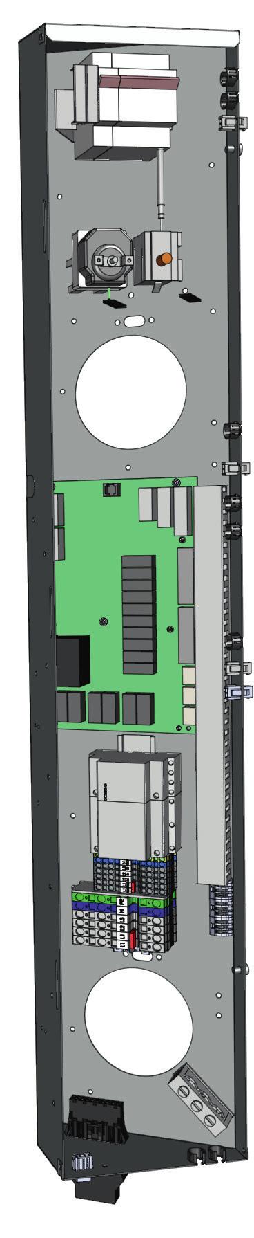 Installation 14.4.2 Strömförsörjning värmepump 400V 3N~ Värmepumpen ska strömförsörjas från CTC EcoZenith i250 med det medföljande svarta kontaktdonet som är placerat längst ner på ellådan.