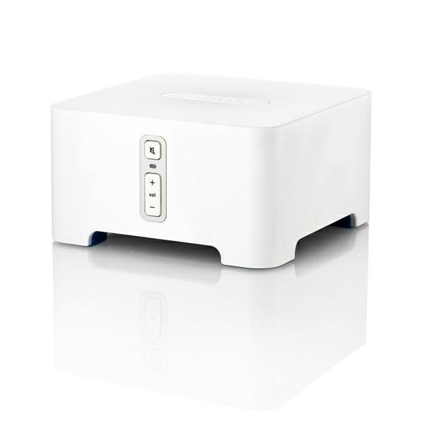 Sonos Connect Förse din stereo med trådlös streaming tack vare denna trådlösa Sonos Connect receiver med inbyggt WiFi. Du kan streama från olika streamingtjänster, radiostationer och mycket mer.