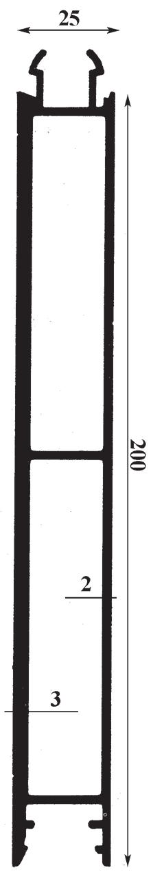 Mellanprofil 200 x 25mm 71FL24244