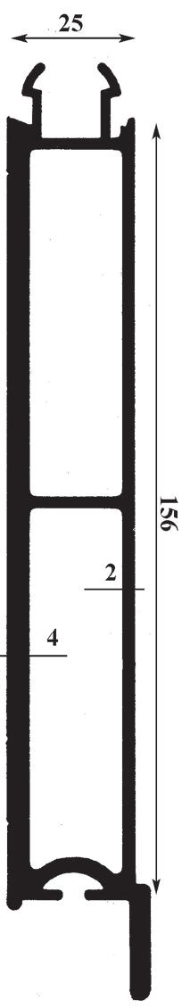 x 25mm 71FL23394 Bottenprofil 200