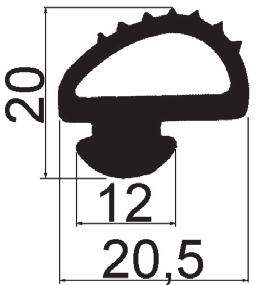 Aluminiumprofil 21mm 71S201-68790-10