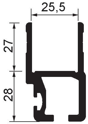 Baklämprofil alu K20