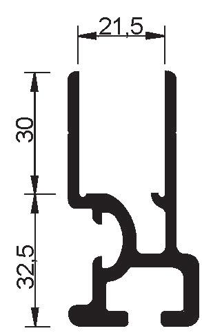 Lämprofil alu K20 25mm