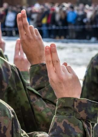 Rekryterna har i samband med eden avklarat grundutbildningsperioden och vecka 8 byter de enhet.