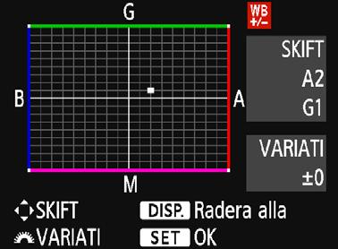 u Justera färgtonen för en viss ljuskällan Du kan korrigera den vitbalans som ställts in.