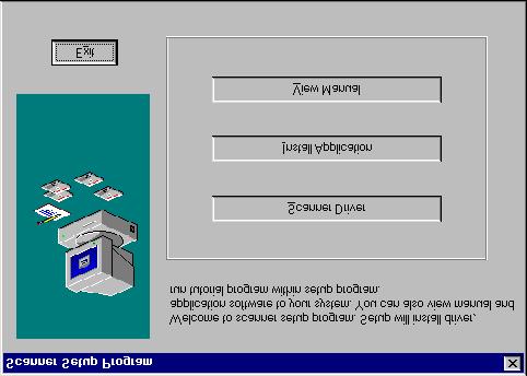 Bild 6: Huvudskärmen för installation av skannern 7. Välj det språk som du vill använda och följ skärminstruktionerna vid installation. Starta om datorn när styrprogrammet är färdigt installerat.