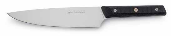 Satinpolerade knivblad av högsta kvalitet (Tyskt C50CrMoV15 stål) och slipad för bästa skärpa.