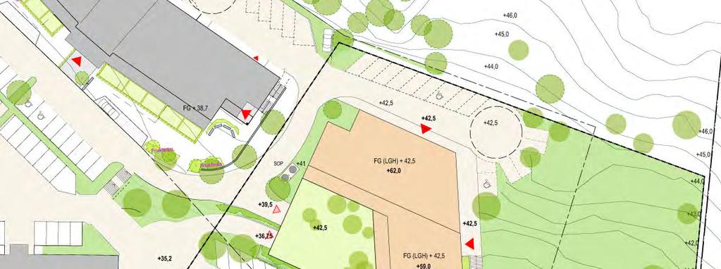 Sida 10 av 13 6. DAGVATTENHANTERING INOM STORSTUGAN 2, PLANOMRÅDE DEL 3 Omhändertagande av dagvatten inom planområde del 3. Total bearbetad yta ca 7.500 m2 / 0.75 ha. 6.1 Nuvarande förhållanden Området utgörs av befintlig flerfamiljsbyggnad (som skall rivas), hårdgjorda asfalterade ytor för angöringsgata och parkering, samt för cykel- och gångväg.