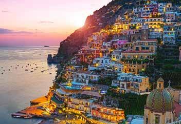 Dag 7 onsdag 9/5 AMALFIKUSTEN Heldagsutflykt utmed Amalfikusten. Denna dramatiska kuststräcka är världsberömd och tillhör även den Unescos naturvärldsarv.