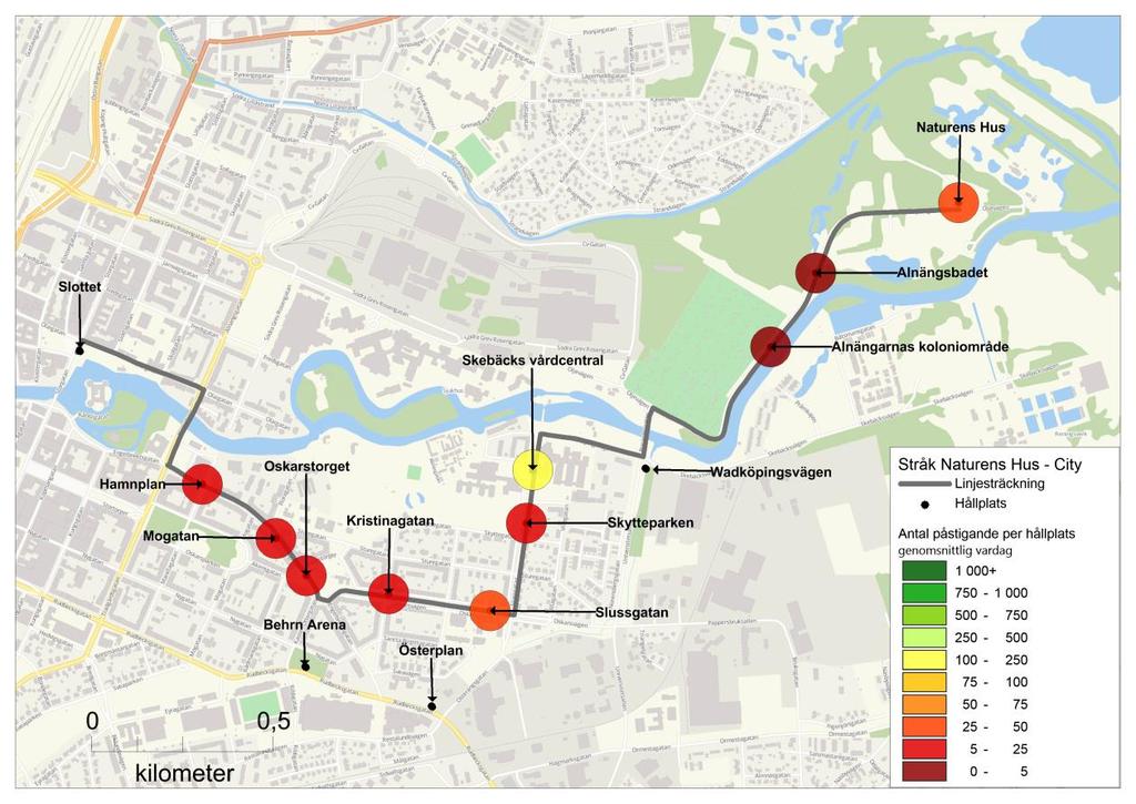 kvarnen. 3.10 Mosås/Marieberg Centrum Stråket trafikeras av linjerna 1 och 22, där linje 1 går till Mariebergs köpcentrum och Mosås och linje 22 till bostadsområdet Marieberg.