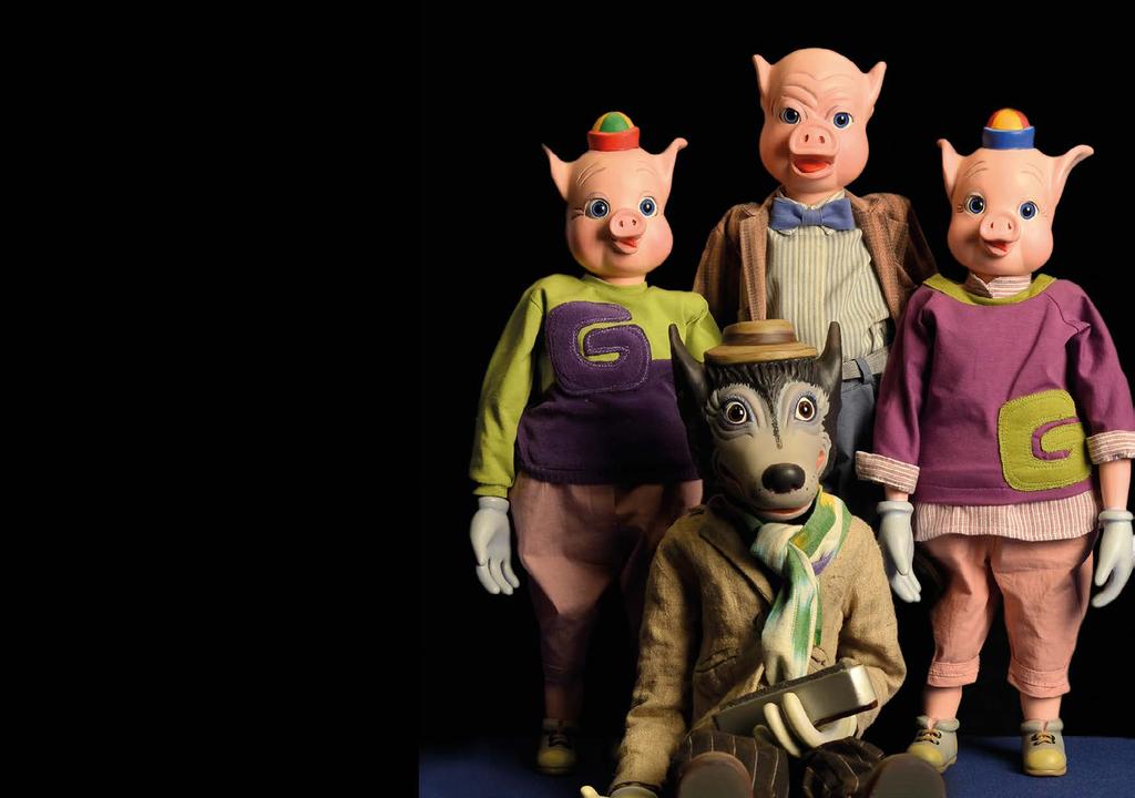 Barnens bibliotek Ylande vargen och de tre små grisarna Pygméteatern Ylande Vargen strövar genom skogarna i jakt på arbete och tak över huvudet.