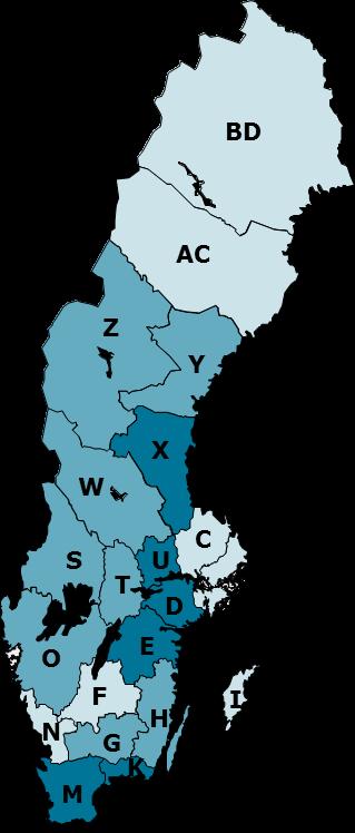 Inskrivna arbetslösa i riket augusti 2017 som andel (%) av den registerbaserade arbetskraften 16 64 år = 6,3 % = 6,4 8,4 = 8,5 % 1 Genomsnitt för Riket +/- 1