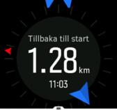 Dra åt vänster eller tryck på mittknappen tills du kommer till navigeringsskärmen. 3.