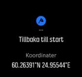 3. Dra uppåt eller tryck på den nedre knappen för att bläddra igenom listan. Dra åt höger eller tryck på mittknappen för att lämna informationsvyn. 3.13.