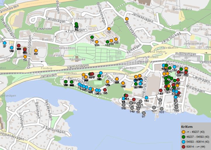 2016-12-02 6(16) 3.2 Exploateringsförutsättningar LÄGESFAKTORER MIKROLÄGE + Stort utvecklingsområde, inklusive utbyggnad av tunnelbana. 3.3 Intäktsbedömning bostadsrätter FLERBOSTADSHUSMARKNADEN I NÄROMRÅDET Prisutvecklingen för flerbostadshus i Nacka kommun har under den senaste 12-månadersperioden ökat ca 9 procent.
