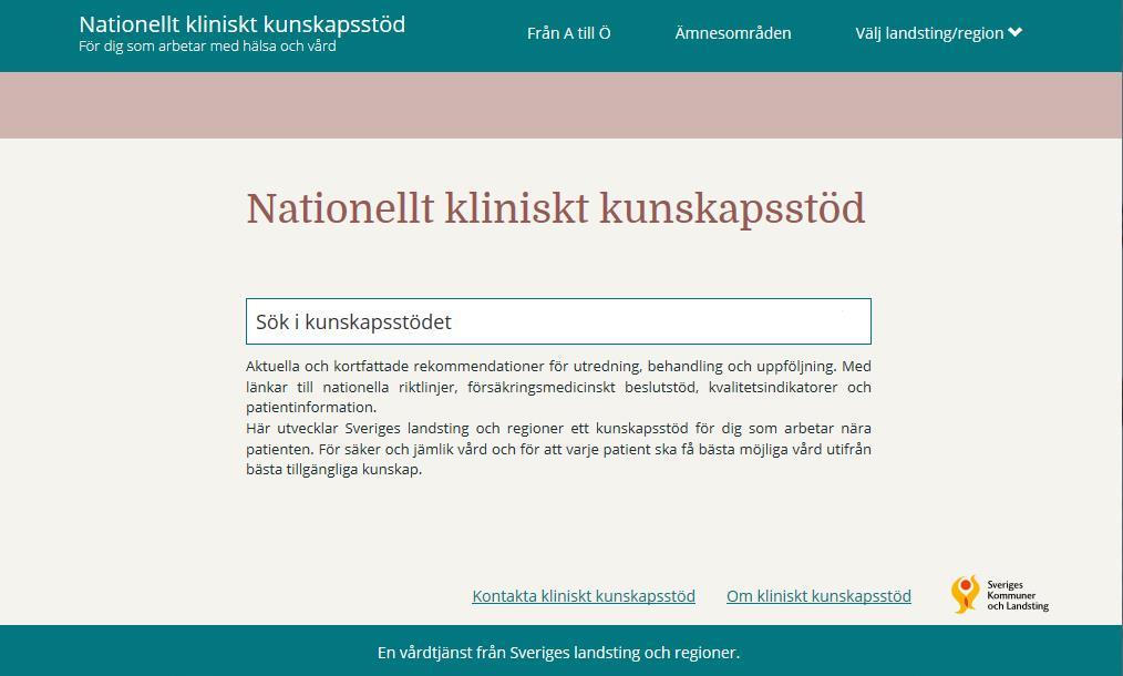 Tillgängligt när du behöver Nationellt innehåll och lokala tillägg: lagras i en gemensam databas skrivs, revideras, versionshanteras, märks upp och skickas på remiss via ett administrationsgränssnitt