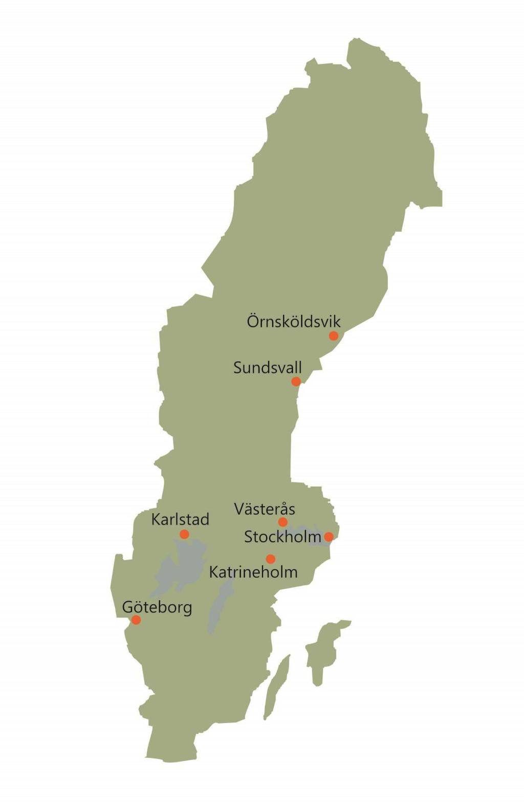 Ett rikstäckande företag Vårt huvudkontor ligger i Solna och vi har säljkontor på sex orter i Sverige. Vi är alltid nära dig!