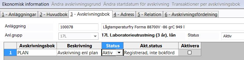 i anläggningsregistret.