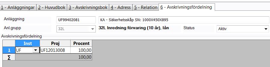 2017-03-31 8 / 17 Bild 11 Underlaget måste vara attesterat och EA tillhanda senaste den sista arbetsdagen samma månad, som anläggningen aktiverats för att kunna fördelas innan avskrivningskörningen.