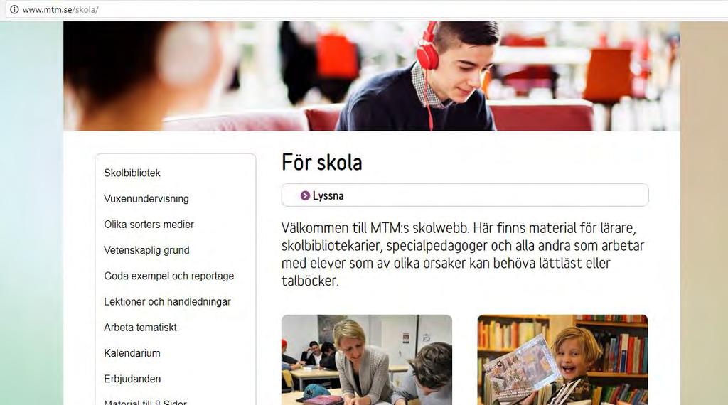 MTM:s skolwebb stöd och