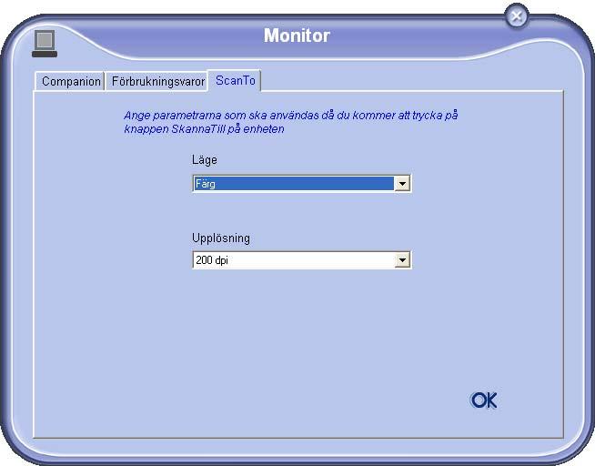 8 - PC funktioner (Modell MFP) Du kan övervaka informationen från skärmen eller konfigurera din multifunktionella enhet från undermenyerna: - COMPANION: Presenterar den multifunktionella enhetens