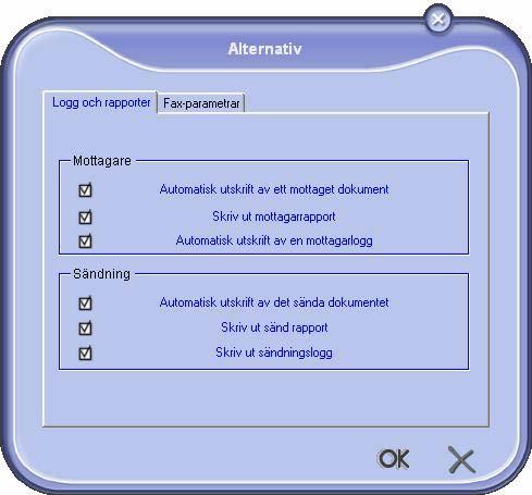 Uppföljning av faxen Uppföljningen av faxkommunikationerna sker medels: - en utkorg; - en inkorg; - ett sändningsminne (skickade dokument); - en sändningslogg; - en inkorg; Dessa tjänster ger dig