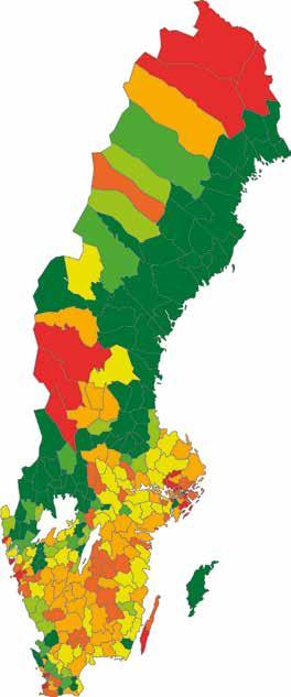 Kommunöversikt: kvot foderåtgång/ avkastning 0 0,5 0,5 0,75 0,75 1 1 1,25 1,25 1,5 1,5 1,75 1,75 55 Det är många faktorer som påverkar relativpriserna.