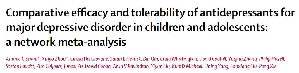 Depression, farmaka och misslyckade studier Eleganta metaanalyser med avancerad statistik som denna från 2016.