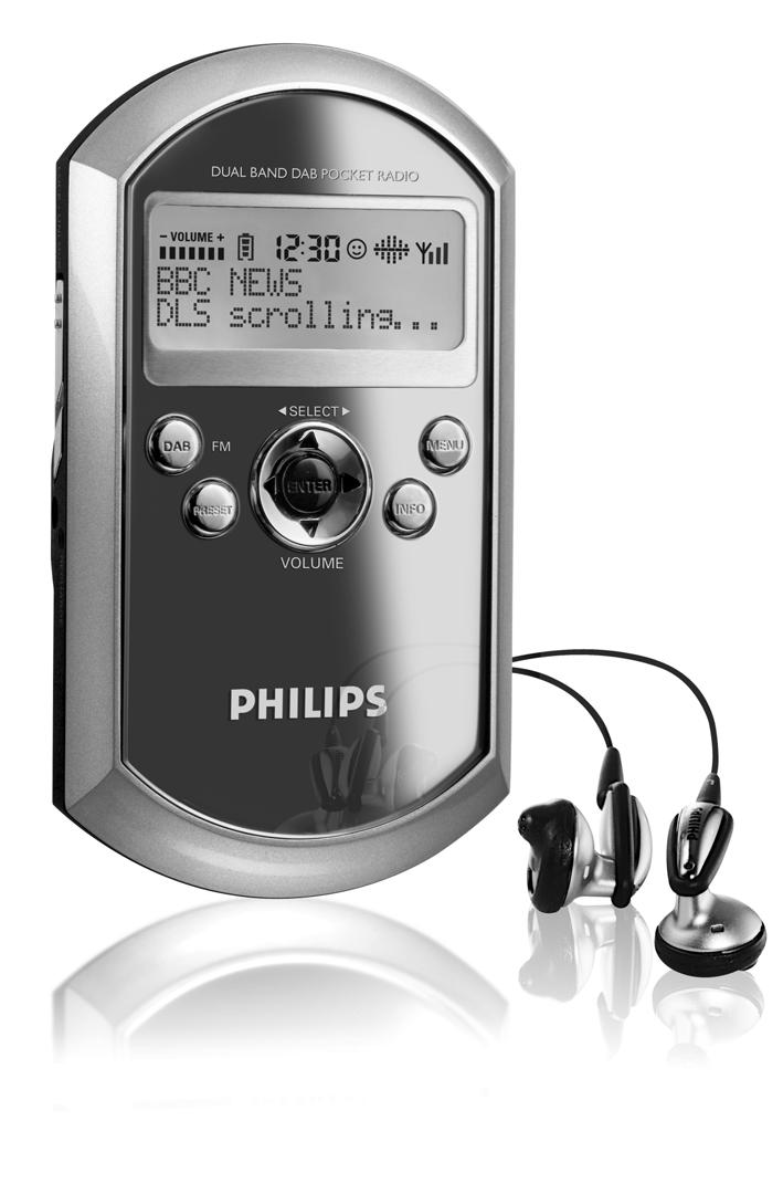 Dual Band DAB Pocket Radio DA1000 User manual Manuel d'utilisation Manual del usuario