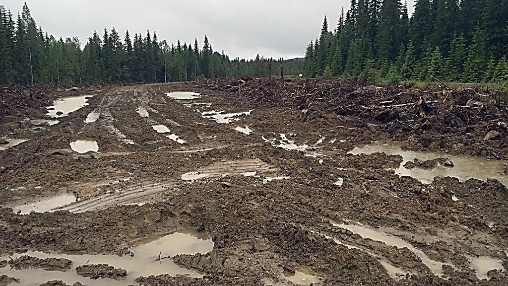 VÄG 1 Försöksväg 1 är belägen i närheten av Munksjötorp med en terrass bestående av finjordsrikt sediment. Överbyggnaden bestod av bärlager 0 40 från närbelägen bergtäkt.