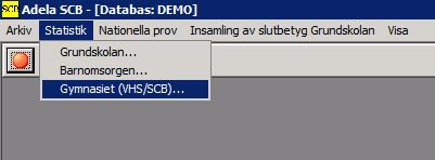 Skapa exportfil till VHS Öppna SCB-modulen.