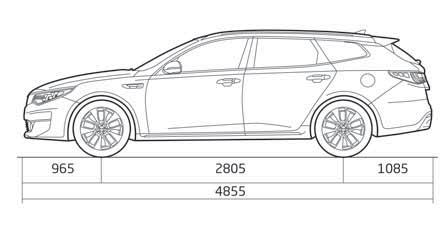 1455 Sedan mått och volymer (mm) 1597 18 GT 1608 18 GT 1860 965 2805 1085 4855 Totallängd 4855 Totalbredd 1860 Totalhöjd 1455 Axelavstånd 2805 Spårvidd (fram/bak) 1597-1608 Takhöjd (fram/bak)