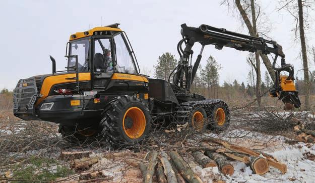 8 SKÖRDARE 9 PONSSE ERGO 8W En ergonomisk och effektiv skördare för krävande avverkningsförhållanden och sluttande terräng.