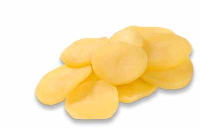 Näringsvärde per 10 Storlek: 12 x 12 mm Art nr: 79541 Skivad potatis Potatisskivorna används direkt från påsen till