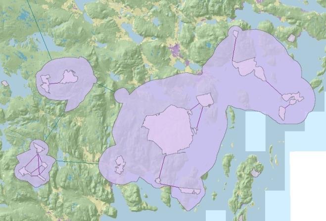 Från nätverks-modell till planering Kontinuitetsskog Grön infrastruktur: Kärnområden