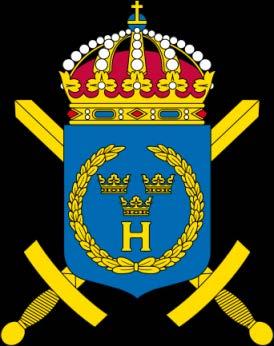 Krigsflygskolan (F 5) I fält av guld en blå örn som på bröstet bär en sköld av guld vari en