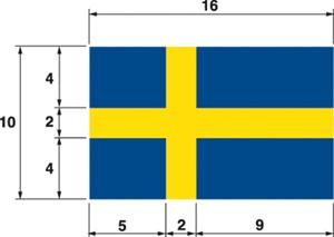 1.2.2. Stor och liten flaggning Stor flaggning innebär att stor örlogsflagga är hissad på ordinarie flaggstång samt att tvärskuren flagga är hissad på övriga flaggstänger.