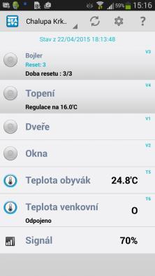 7.5 Fjärrstyrning med appen SeaControl för Android Androidappen SEAControl från SEA s.r.o. används för styrning och övervakning med -R4-DINB och den kan laddas ner gratis från Google play.