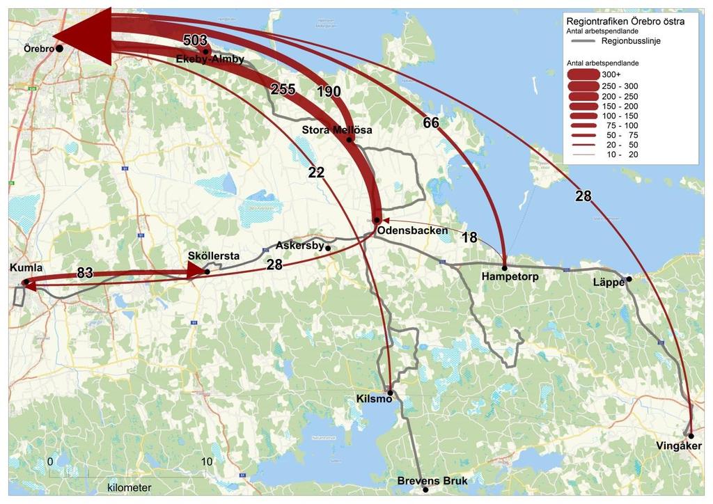 2.2 Linjerna kring Odesbacken Linje Destination 721 Odensbacken Stora Mellösa Örebro 722 Odensbacken Läppe Vingåker 723 Brevens bruk Kilsmo Odensbacken Stora Mellösa 740 Odensbacken Sköllersta Kumla