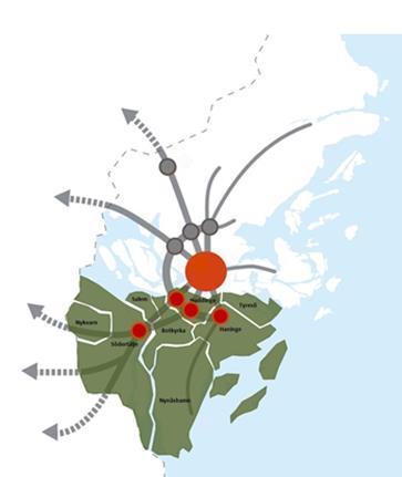 Södertörns samarbetet Södertörns samarbetet Kommunerna har gemensamt tagit fram ett utvecklingsprogram Södertörns utvecklingsprogram 2013.