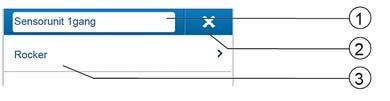 Idrifttagning Parameterinställningar sensorenhet, 1-delad Sensorinställningar [1] Ändra namnet [2] Radera kanalen [3] Välj vippknappen i listvyn Fig.