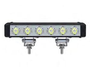 ARBETSBELYSNING LED Ljusramper med högeffektsdioder à 10 W Ljusramper med högeffektsdioder à 10 W som ger 4000-16000 lm. Multioptik med en kombination av lång och bred ljusbild.